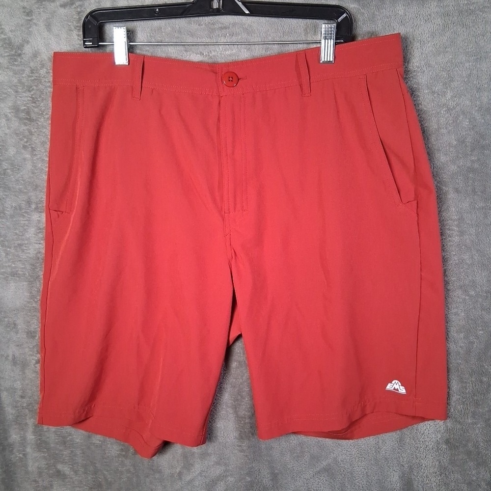 Eastern Mountain Sports Harbor Water Shorts Men Size 38 Chili Red Inseam 10